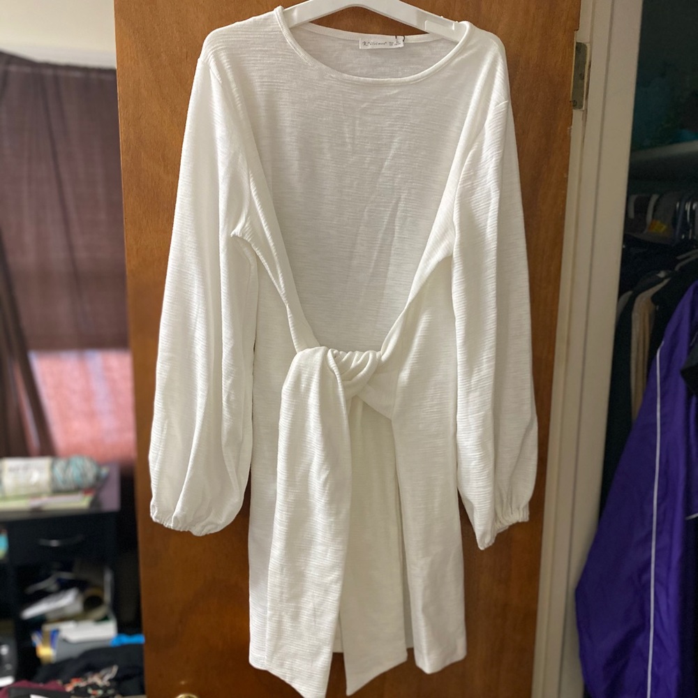 White cotton dress NWT